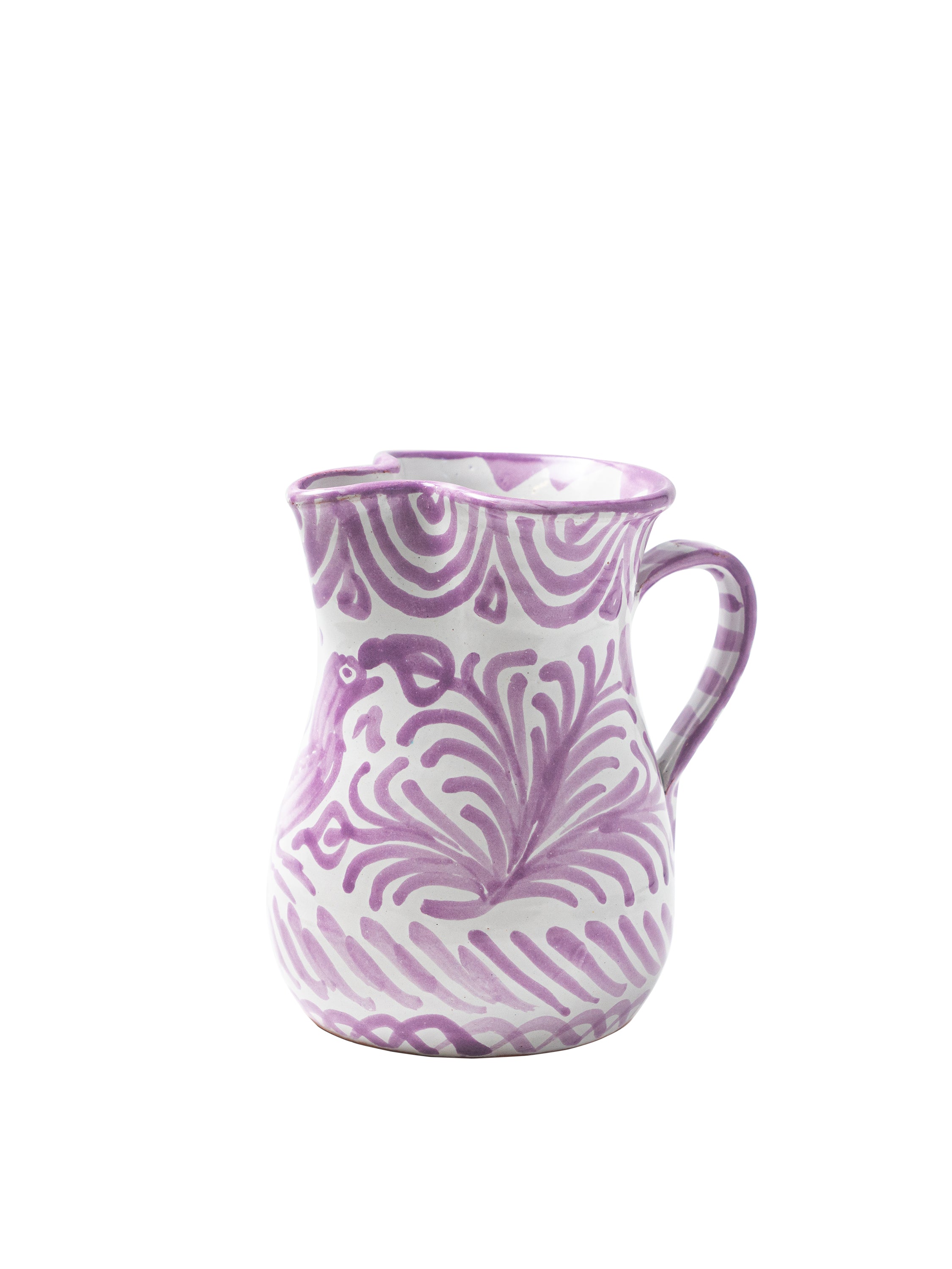 Casa Lila Small Pitcher with Hand-painted Designs