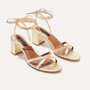 The Soho Sandal in Champagne Nappa