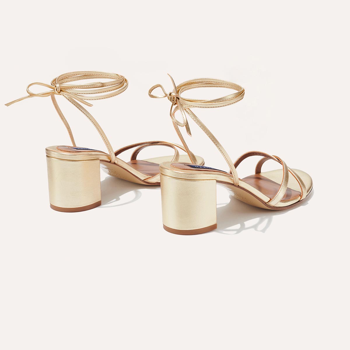 The Soho Sandal in Champagne Nappa