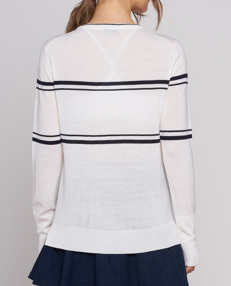 The Court Sweater in White