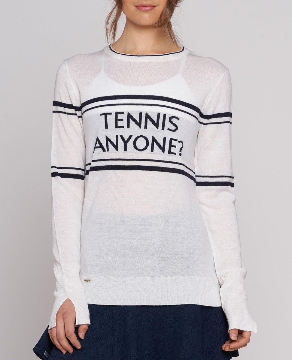 The Court Sweater in White