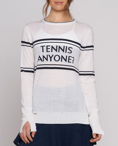 The Court Sweater in White