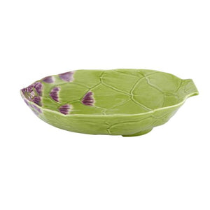 Artichoke Pasta Plate in Green, set of 2