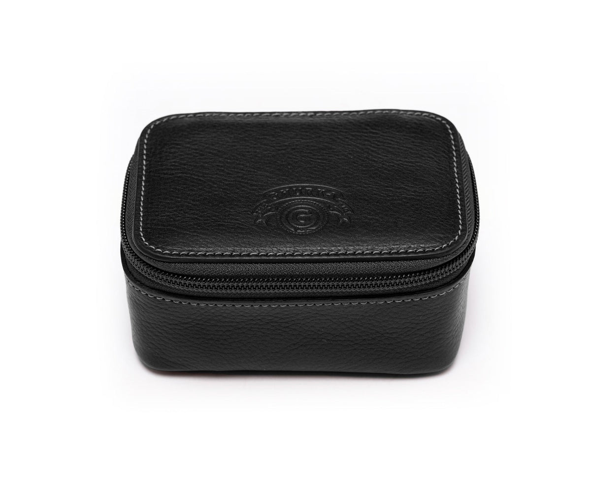 Travel Watch Case No. 257 | Vintage Black Leather - Ghurka