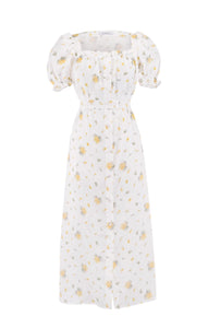 Brigitte Linen Maxi Dress in Mimosa