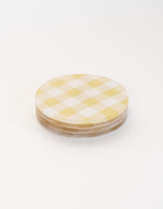 Wadsworth Goldenrod Gingham Coaster Set