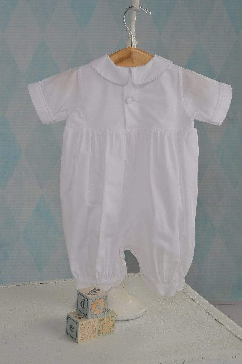 Baby Boys White Romper