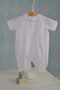 Baby Boys White Romper