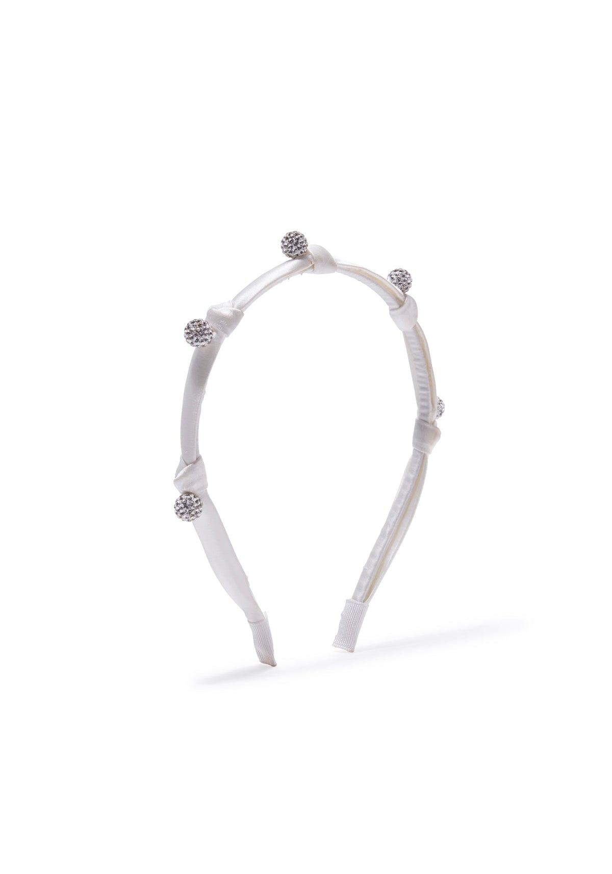 Crystal Skinny Headband in White