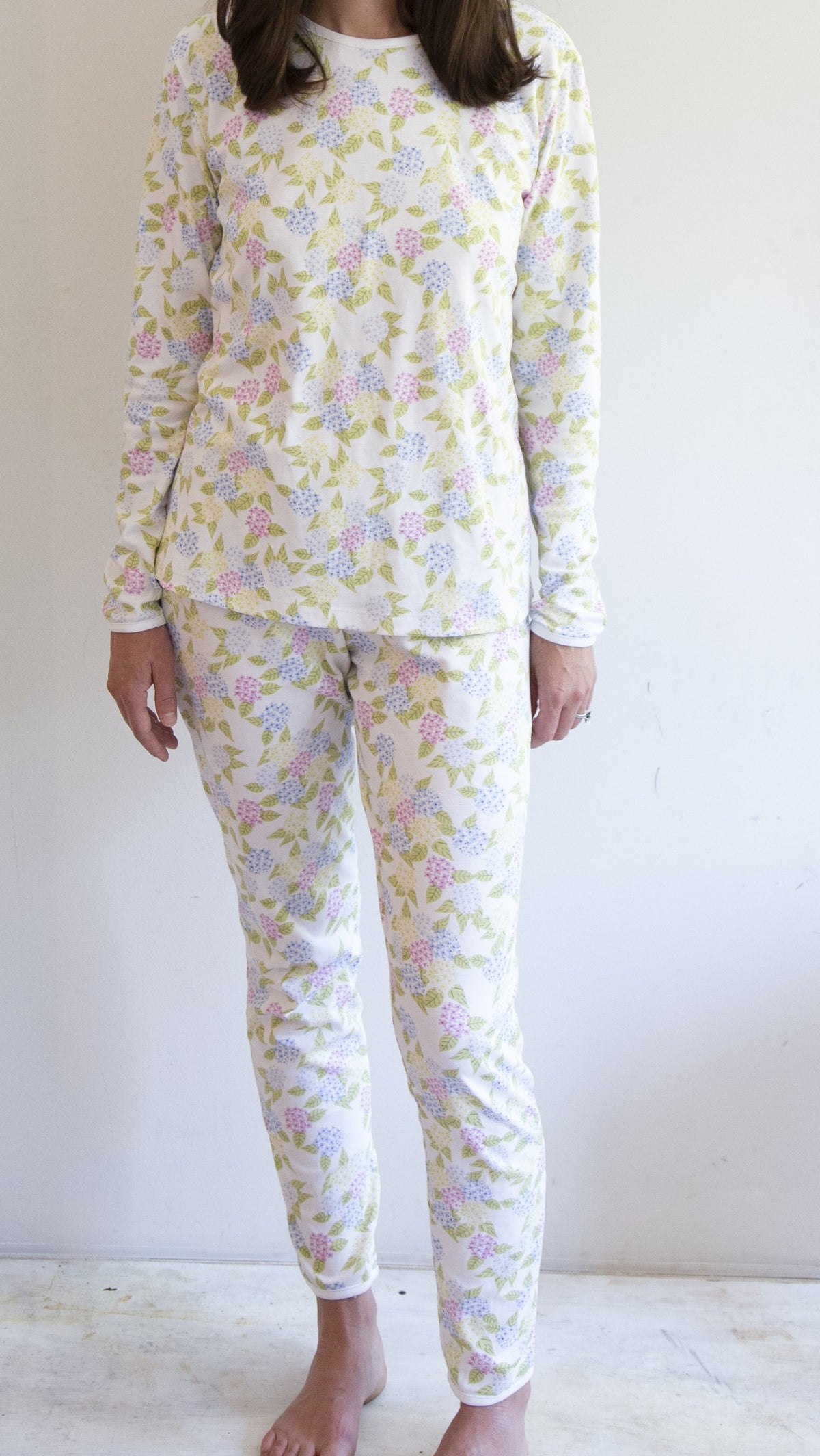 Women's Hydrangea Print Pima Pajamas