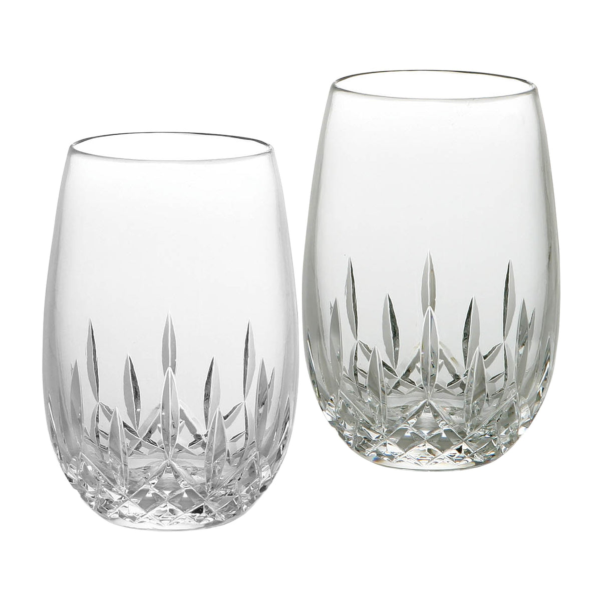 Lismore Essence Stemless Wine White 12 oz, Set of 2