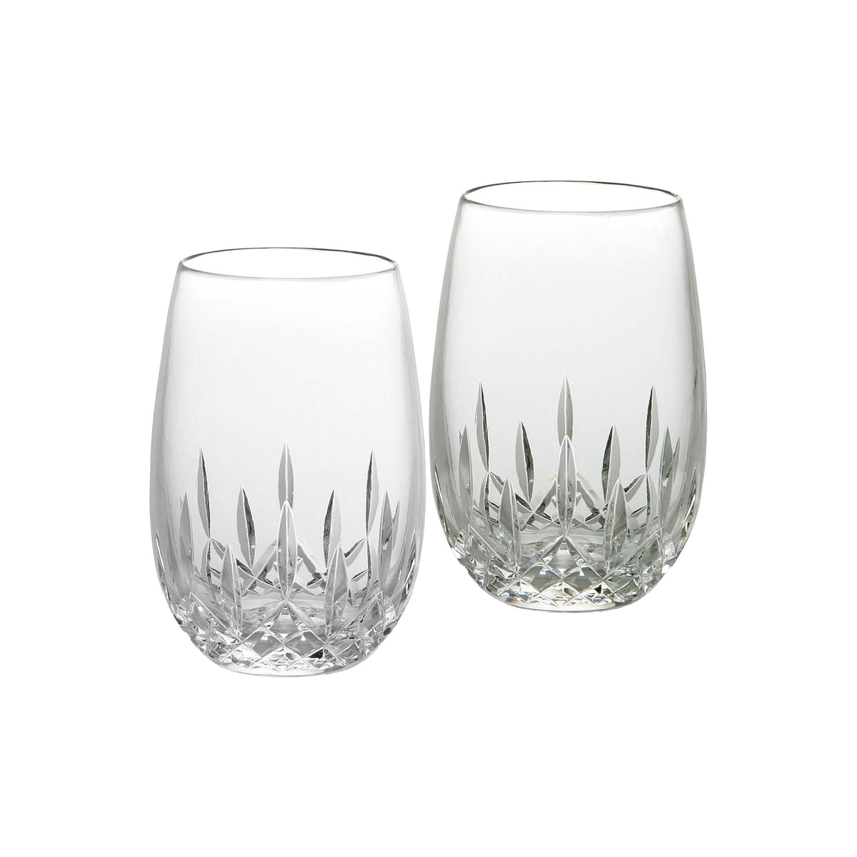 Lismore Essence Stemless Wine White 12 oz, Set of 2